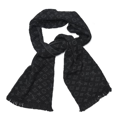 louis vuitton black and brown scarf|louis vuitton black scarf price.